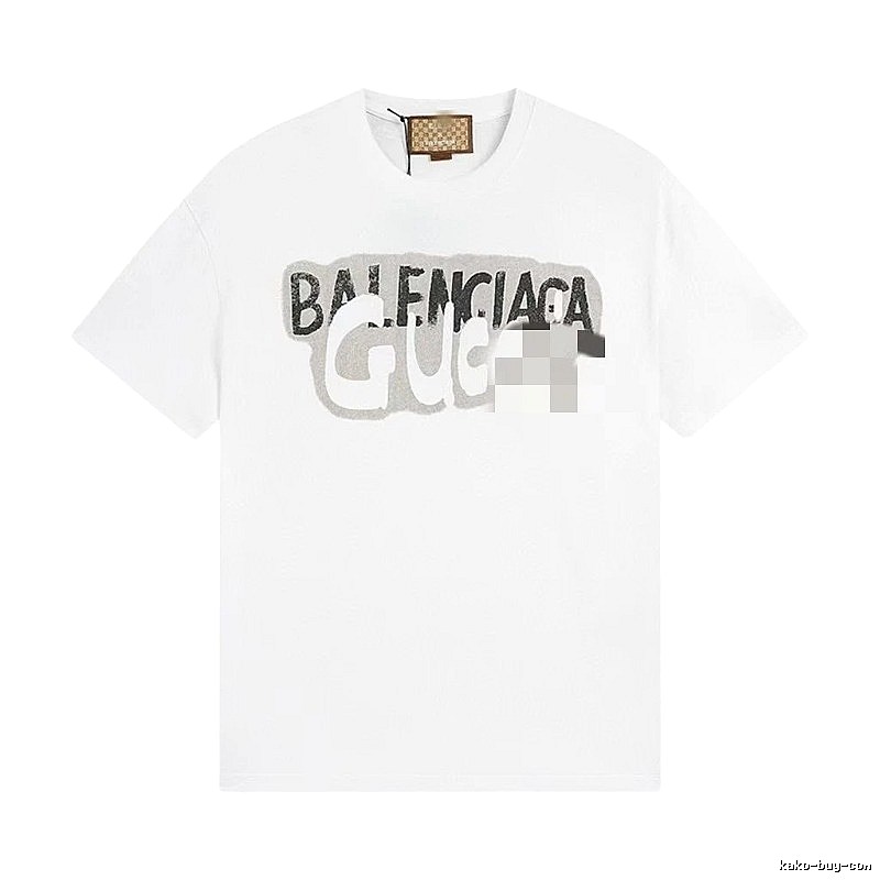 Balenciaga Co-branded Graffiti-style White T-Shirt