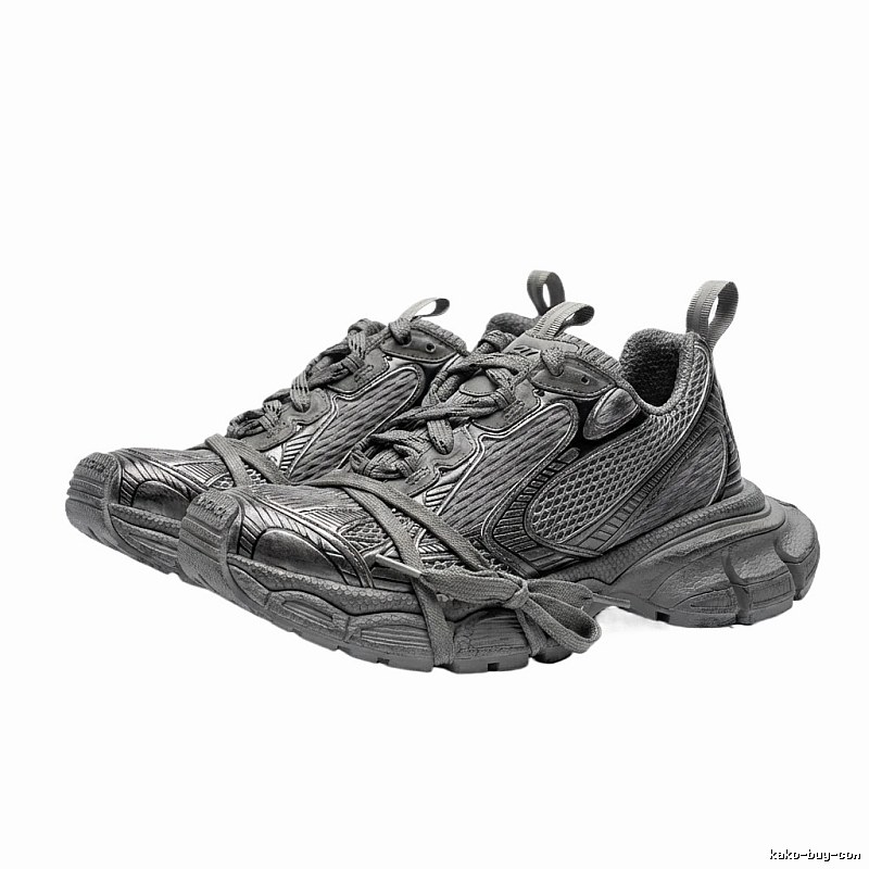 Balenciaga dad-style silver-gray shoes