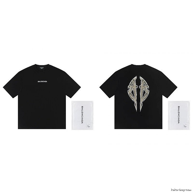 Balenciaga Double B Graffiti High Street Black T-Shirt