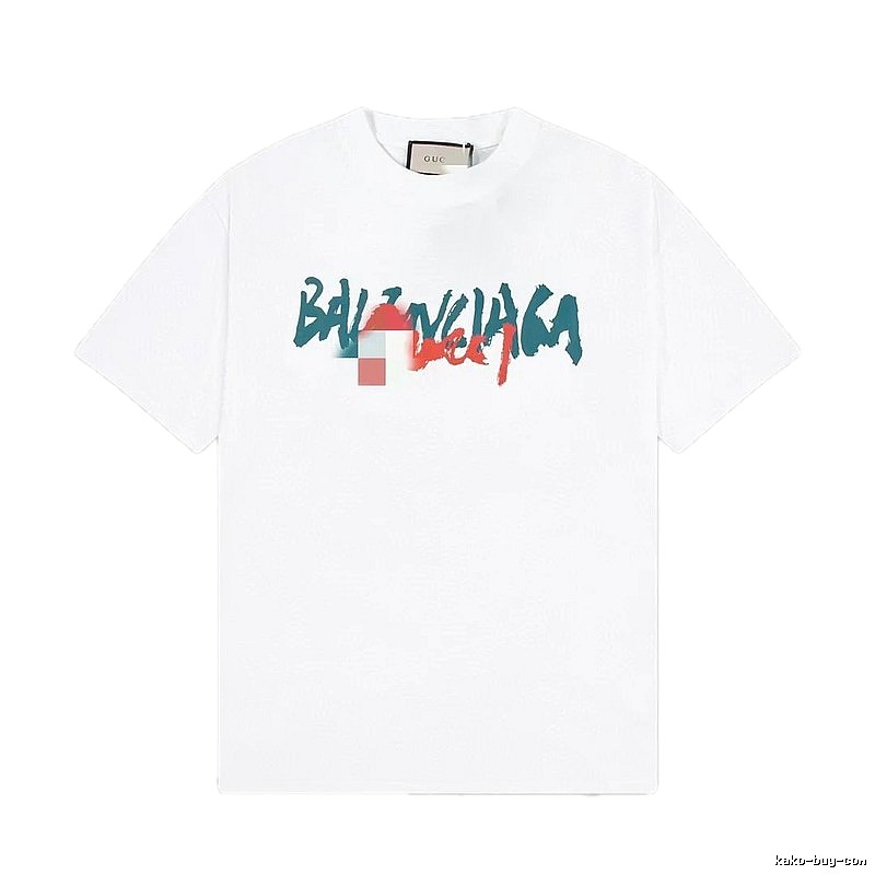 Balenciaga Graffiti Street Style White T-Shirt