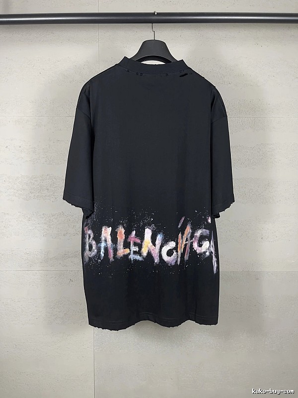 Balenciaga graffiti-style black T-shirt