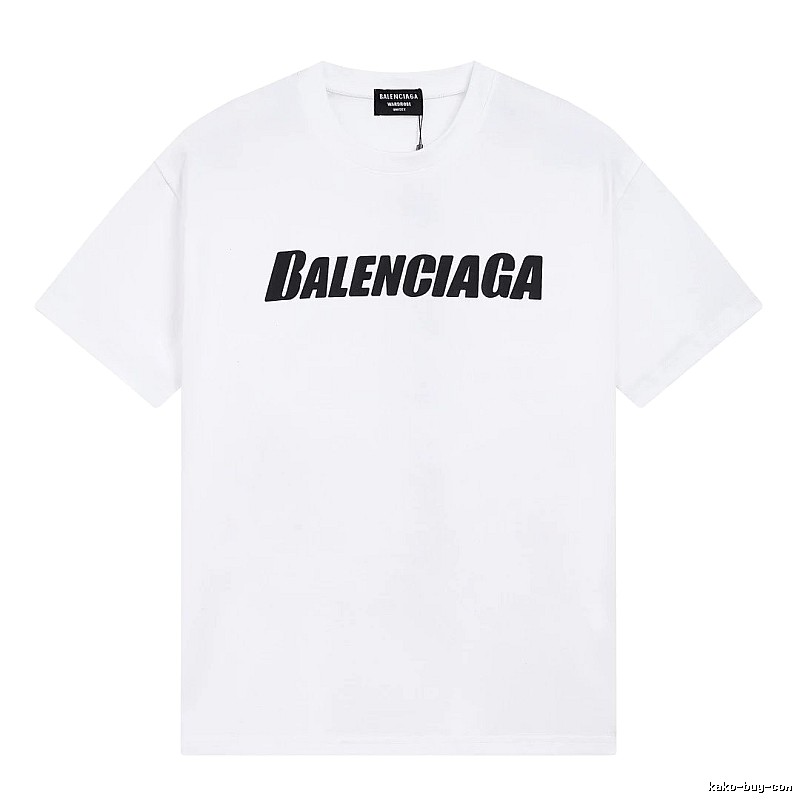 Balenciaga Letter Print Trendy White T-Shirt