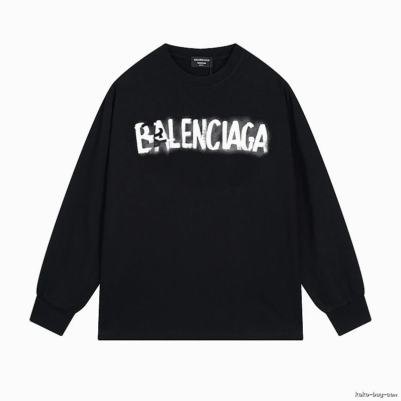 Balenciaga letter style black T-shirt