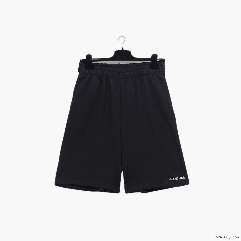 Balenciaga minimalist style black shorts