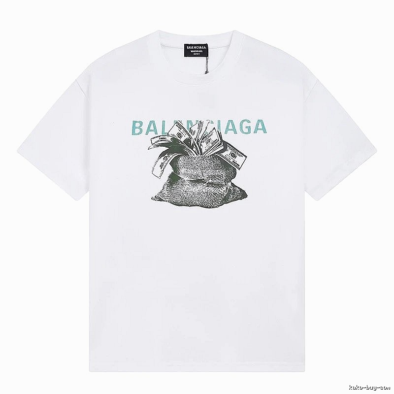 Balenciaga Money Bag Print White T-shirt