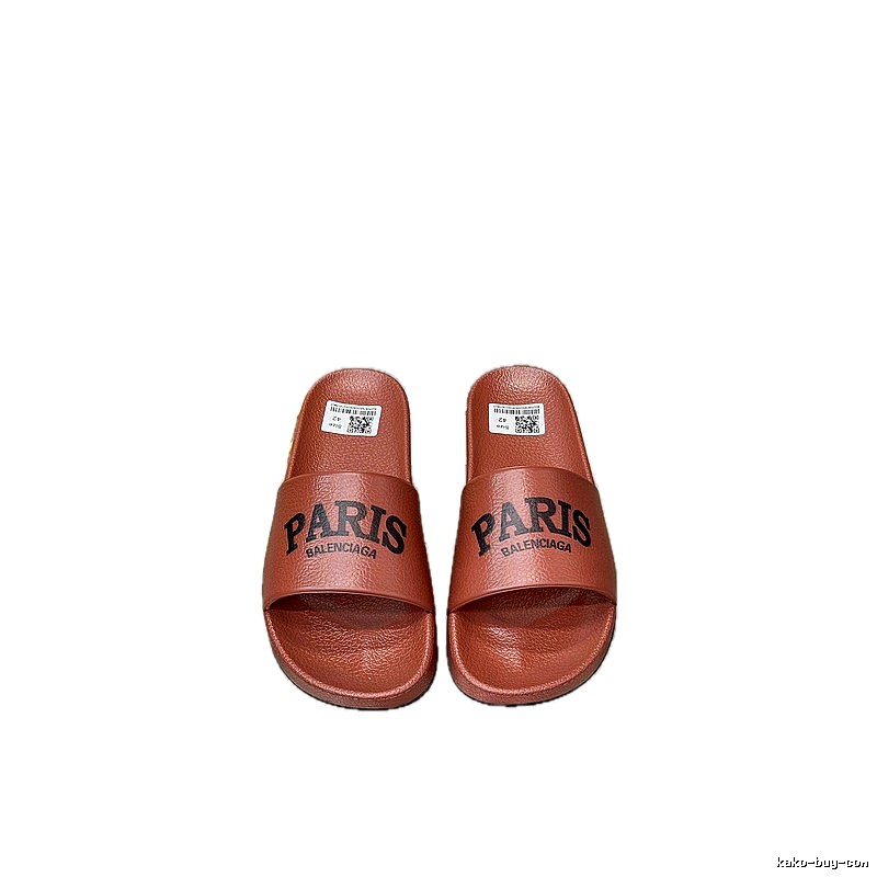 Balenciaga PARIS Streetwear Brand Brick Red Slippers