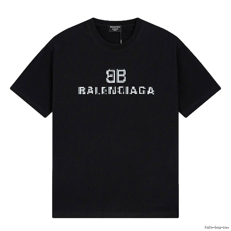 Balenciaga pixel-style black T-shirt