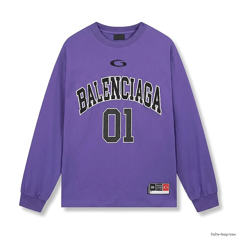 Balenciaga preppy style purple sweatshirt