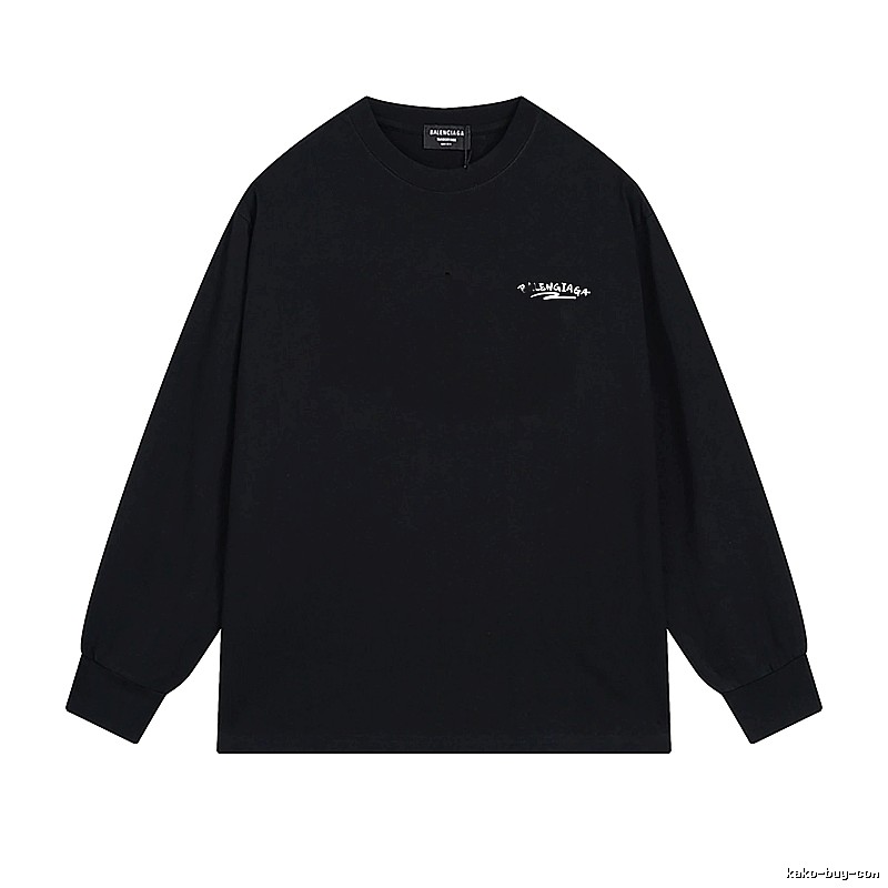 Balenciaga simple style black long-sleeved shirt