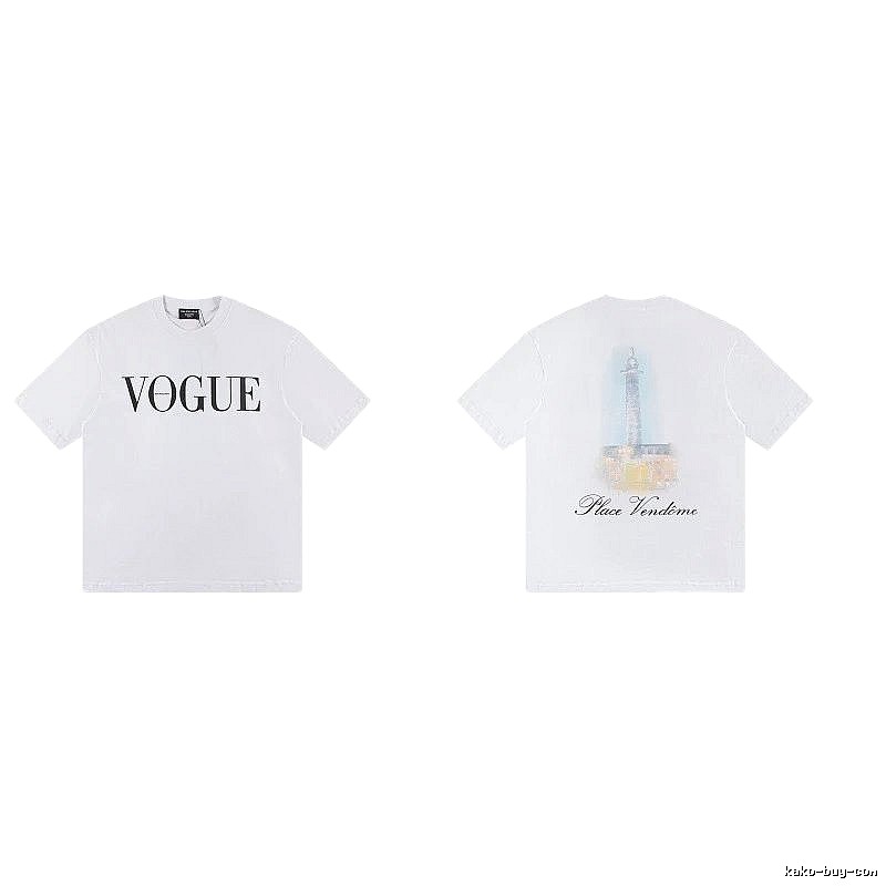 Balenciaga VOGUE Printed Trendy White T-Shirt