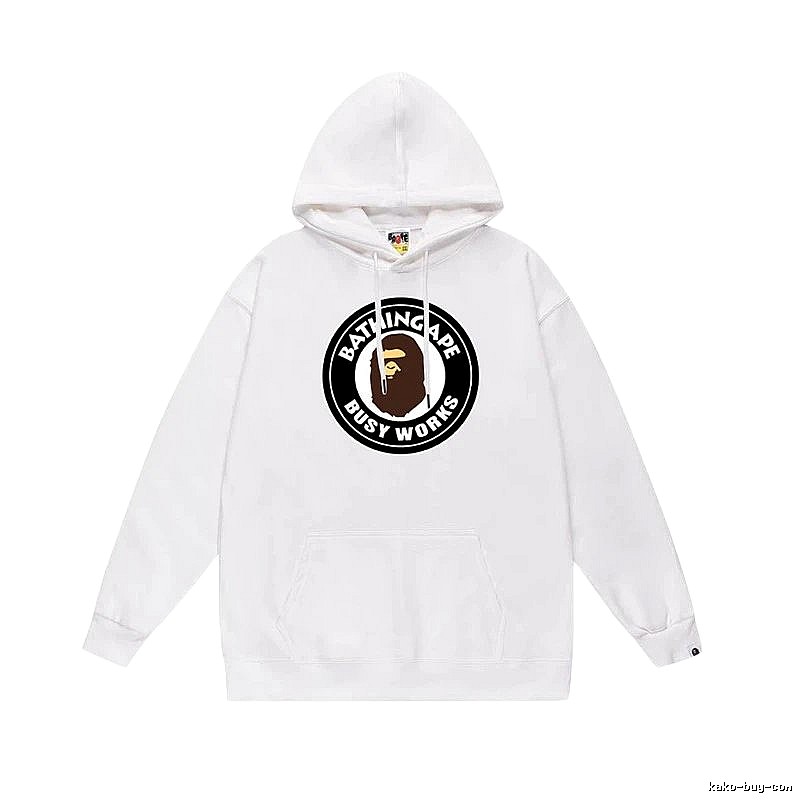 Bape Black Label Casual Style White Hoodie