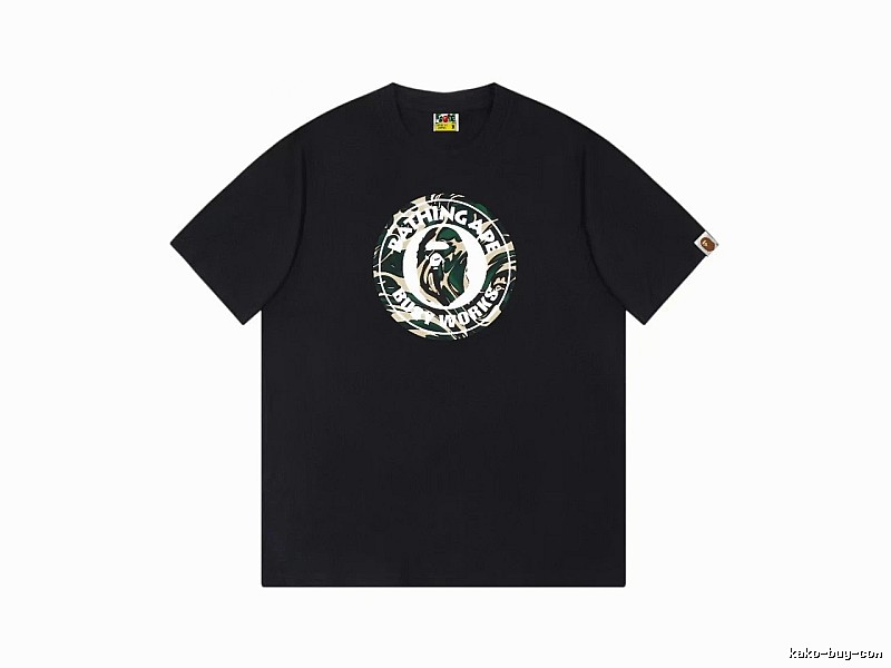 Bape camouflage style black T-shirt