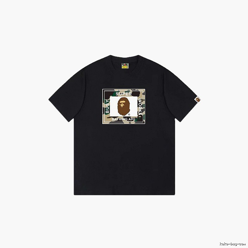 Bape camouflage style black T-shirt