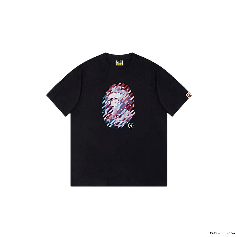Bape camouflage style black T-shirt
