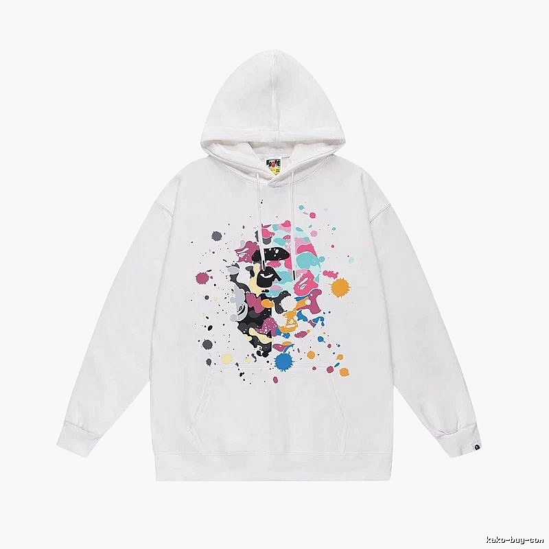 Bape camouflage style white hoodie