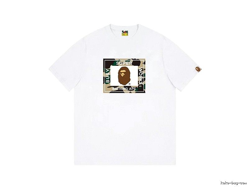 Bape camouflage-style white T-shirt