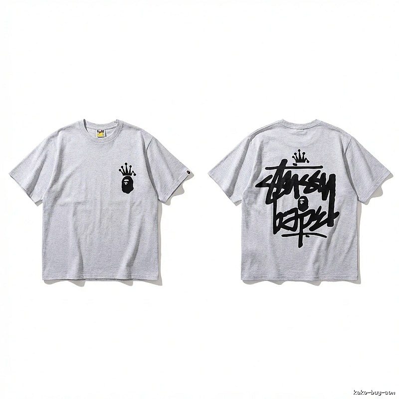 Bape Crown Trendy and Cool Style White T-shirt
