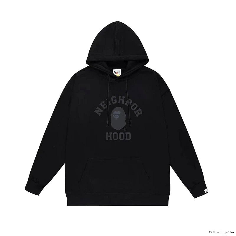 Bape Neighborhood black trendy hoodie