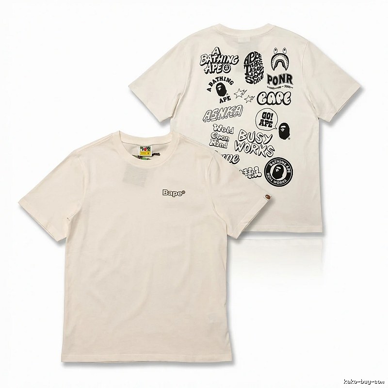 Bape trendy style white T-shirt