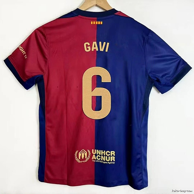 Barcelona Classic Gavi #6 soccer jersey Blue Red Barcelona for Daily Styling