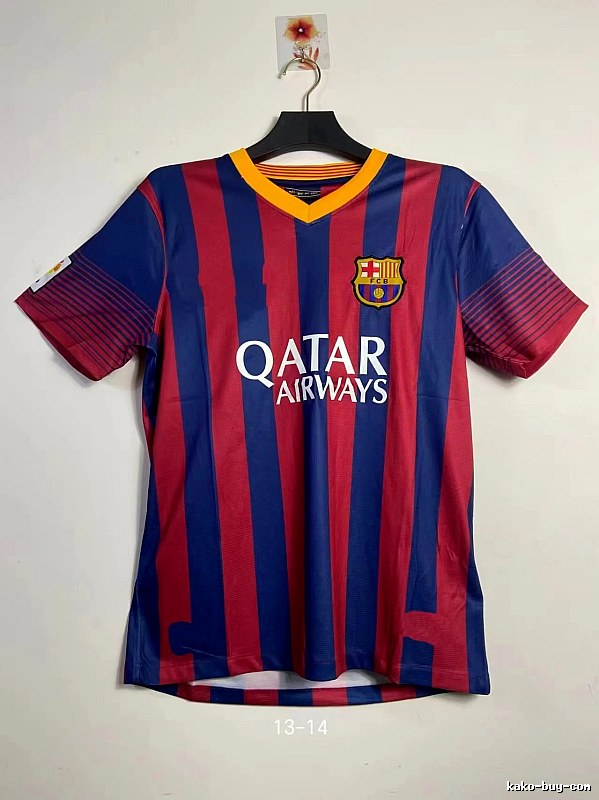 Barcelona Summer Retro soccer jersey Blue Red Barcelona with Bold Graphic