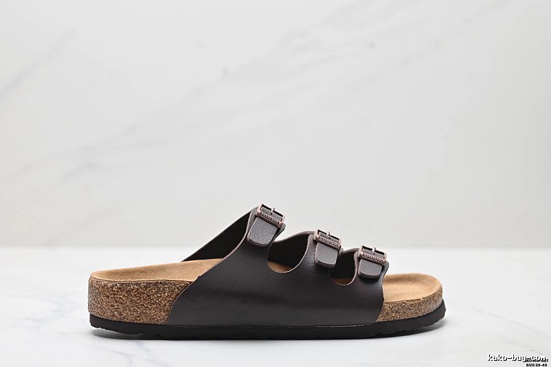 BIRKENSTOCK Casual Dark Brown Cork Slide Sandals