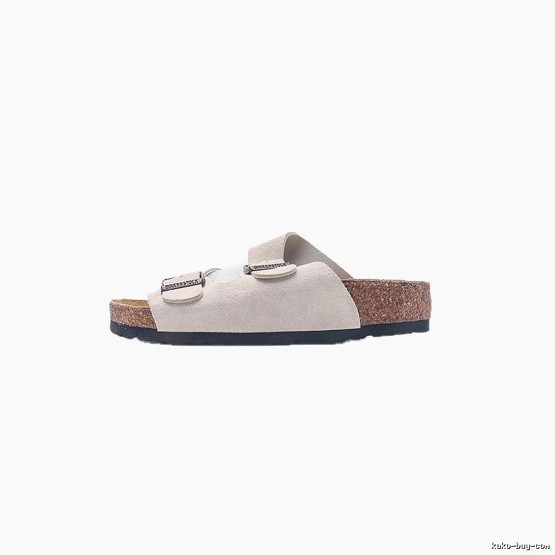 Birkenstock Double Buckle Casual Off-White Slide Sandals
