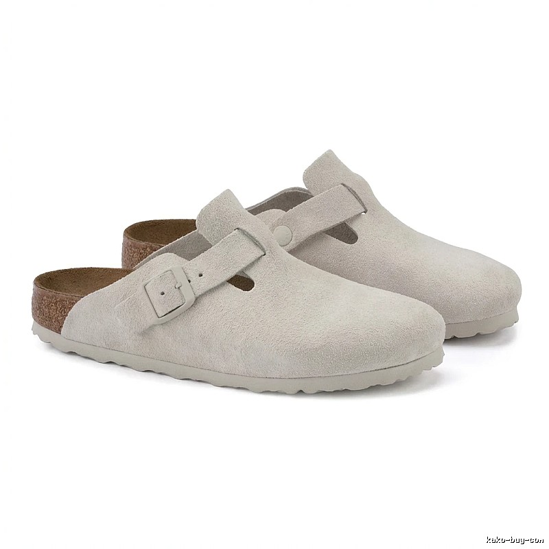 BIRKENSTOCK retro-style beige slippers