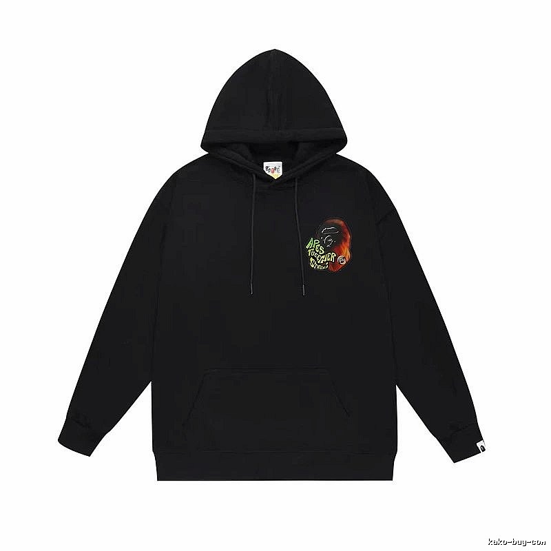 Black hoodie with Bape ape head print