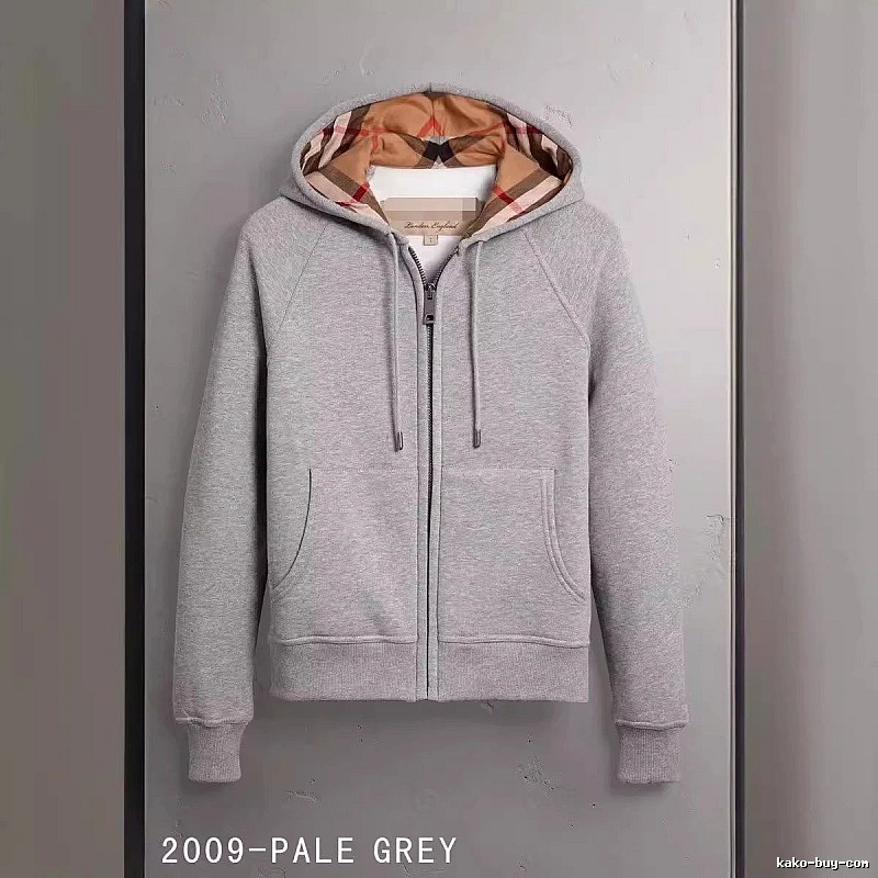 Burberry Classic Zip hoodie Gray Zip Check for Daily Styling