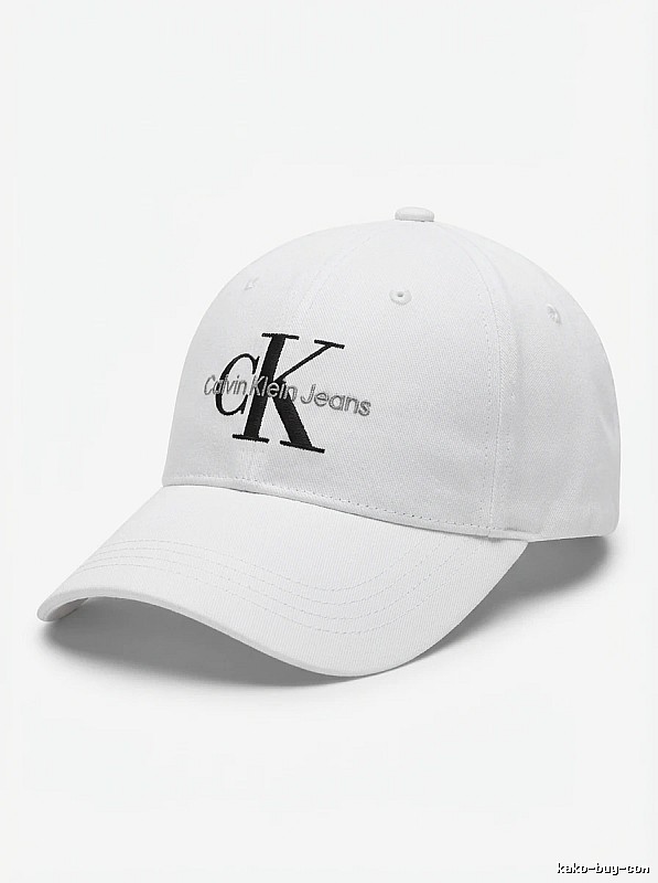 Calvin Klein minimalist style white baseball cap