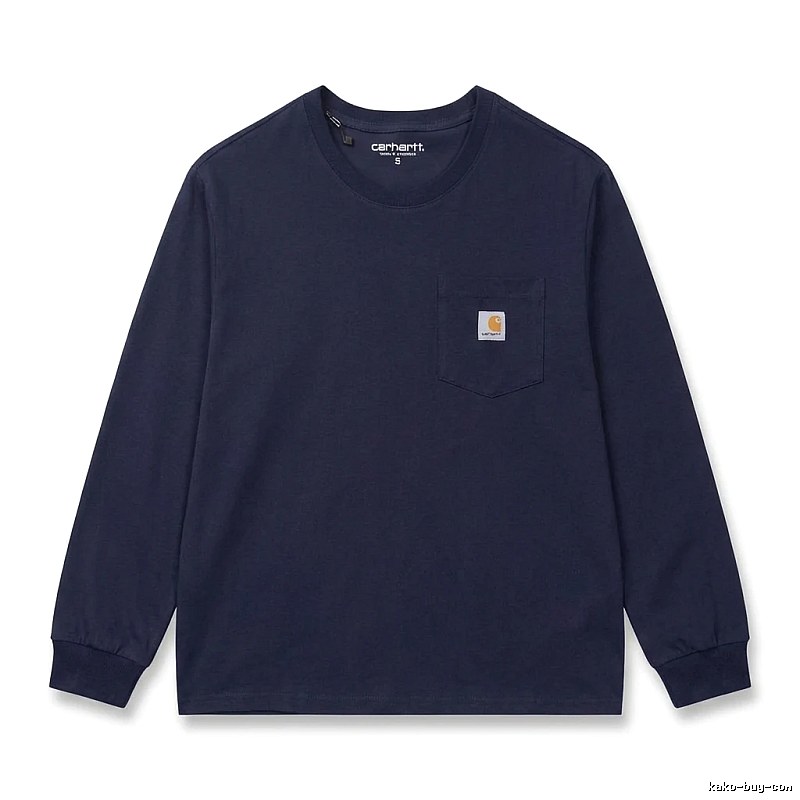 Carhartt basic simple navy long-sleeve