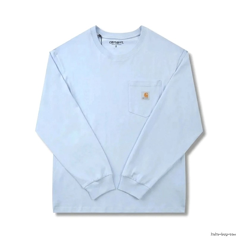 Carhartt basic simple style light blue long-sleeved
