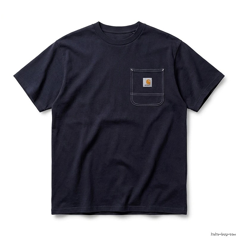 Carhartt minimalist style navy blue T-shirt