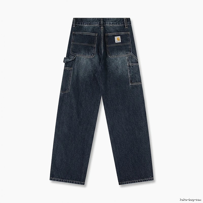 Carhartt workwear style dark denim jeans