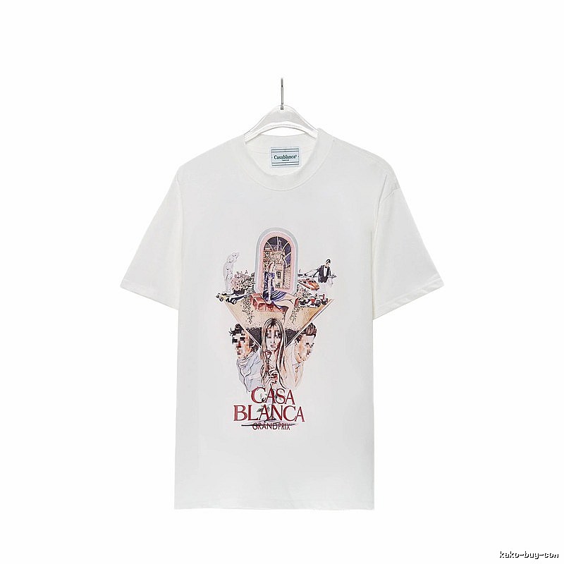 Casablanca Grand Prix Printed White T-shirt