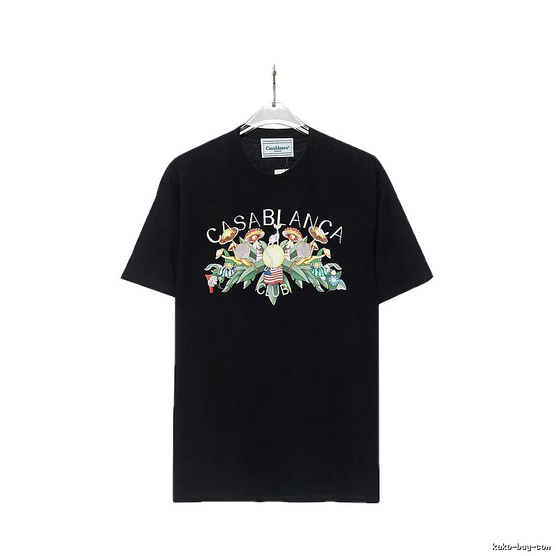 Casablanca - printed casual black T - shirt