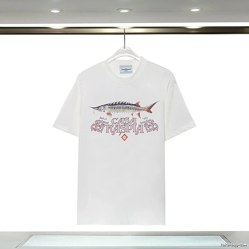 Casablanca - printed retro - style white T - shirt