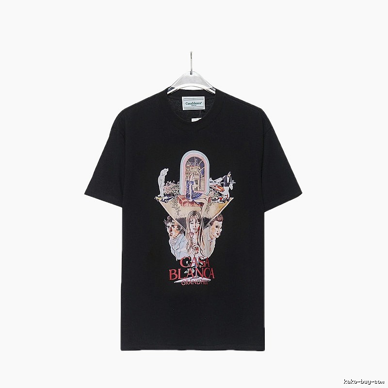 Casablanca Printed Trendy Black T-shirt