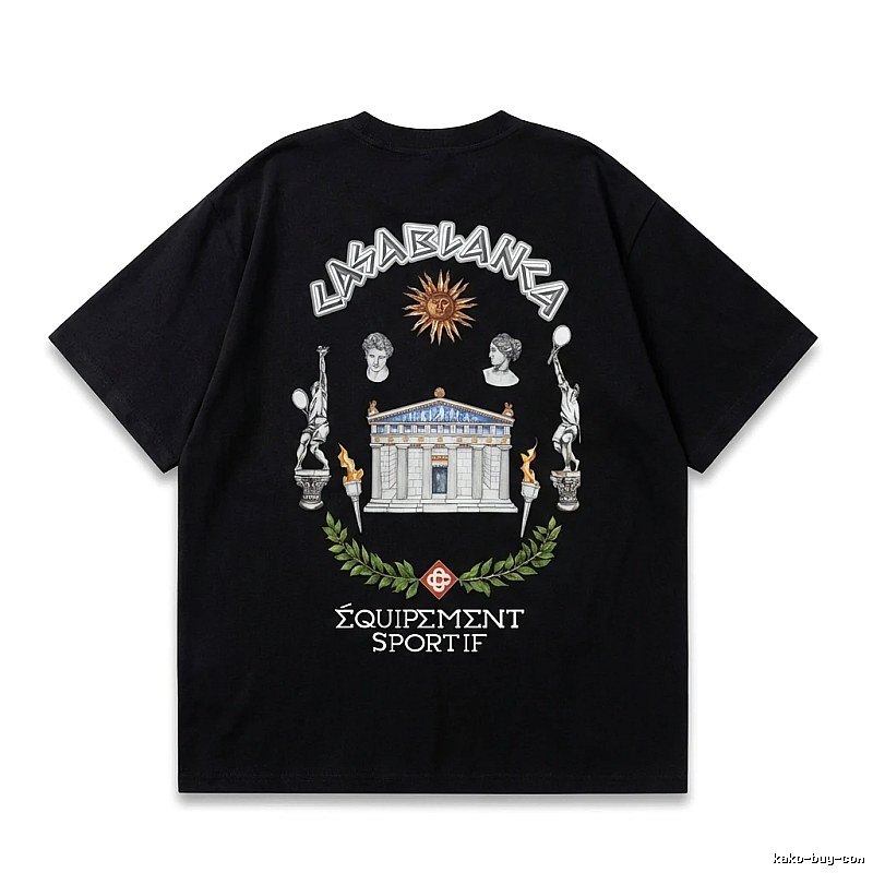 Casablanca retro style black T-shirt