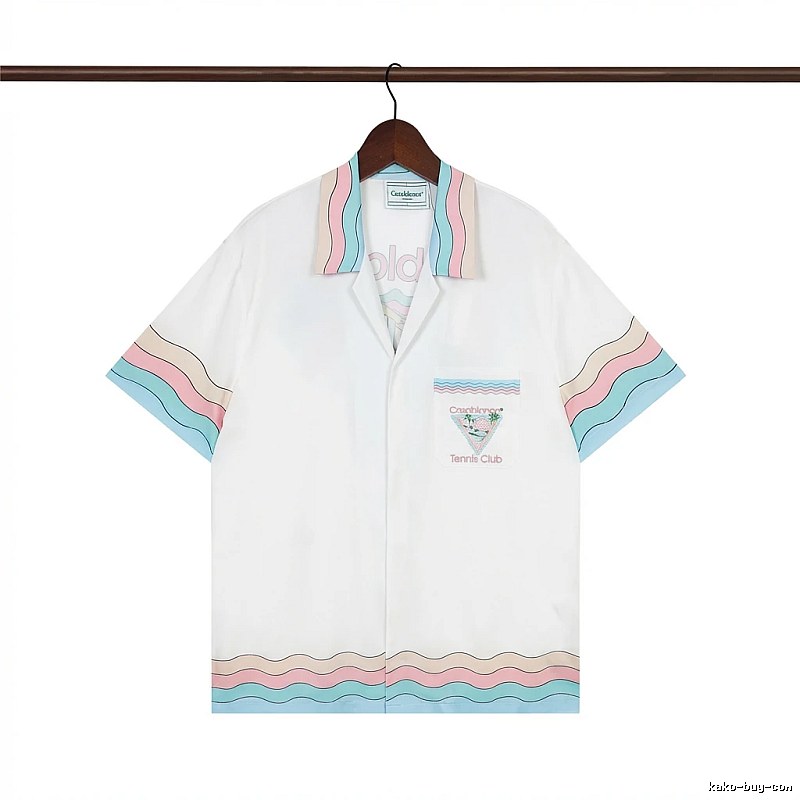 Casablanca stripe retro-style white shirt