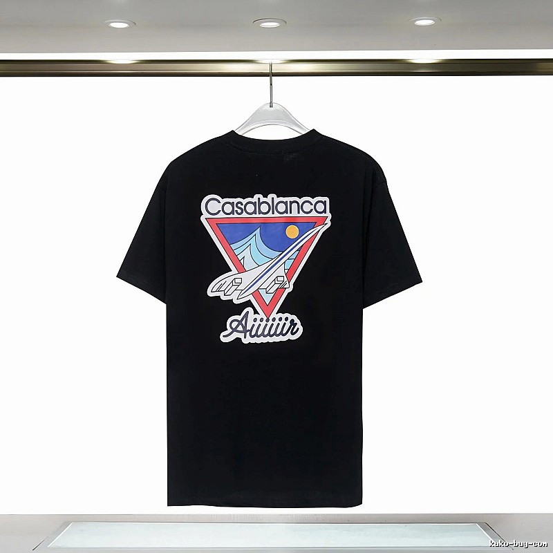 Casablanca trendy brand style black T-shirt