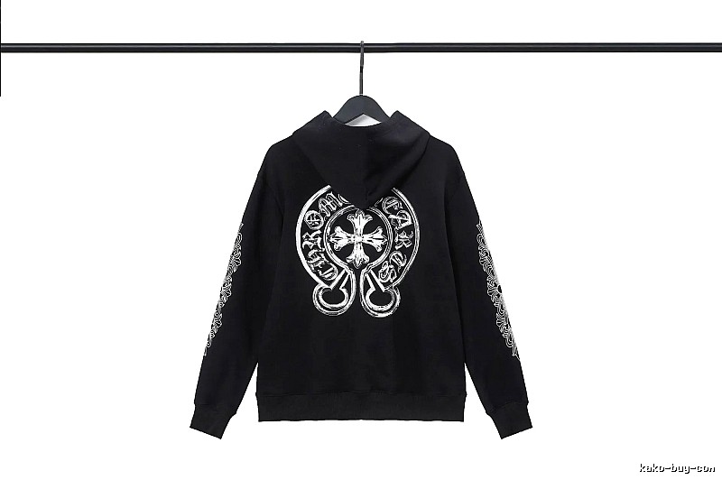 Chrome Hearts 2089-53 Black Cross Graphic Hoodie Minimal Look