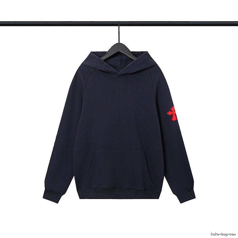 Chrome Hearts 2089-83 Navy Cross Graphic Hoodie Sport Casual