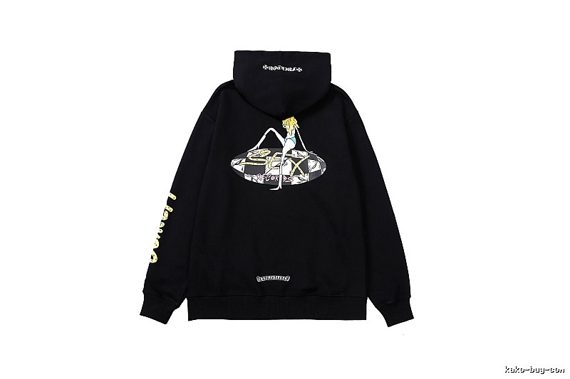 Chrome Hearts Classic Cross graphic hoodie Black Blue Cross with Travel-Friendly Style