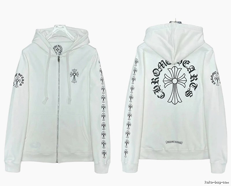 Chrome Hearts Cross Cool Style White Hoodie
