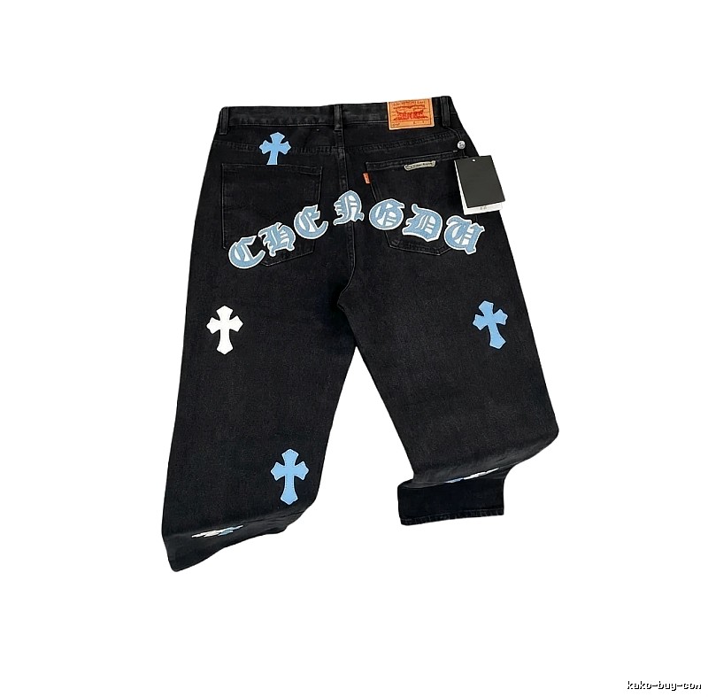 Chrome Hearts Cross Trend Brand Black Jeans