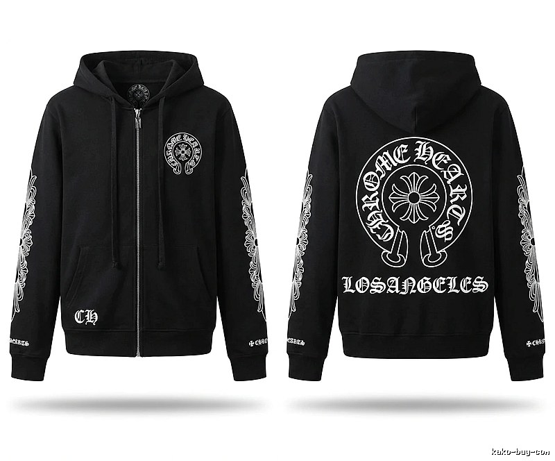 Chrome Hearts dark style black cardigan