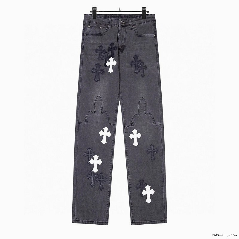 Chrome Hearts Relaxed Graphic jeans Light Denim Jeans with Designer-Inspired Detail