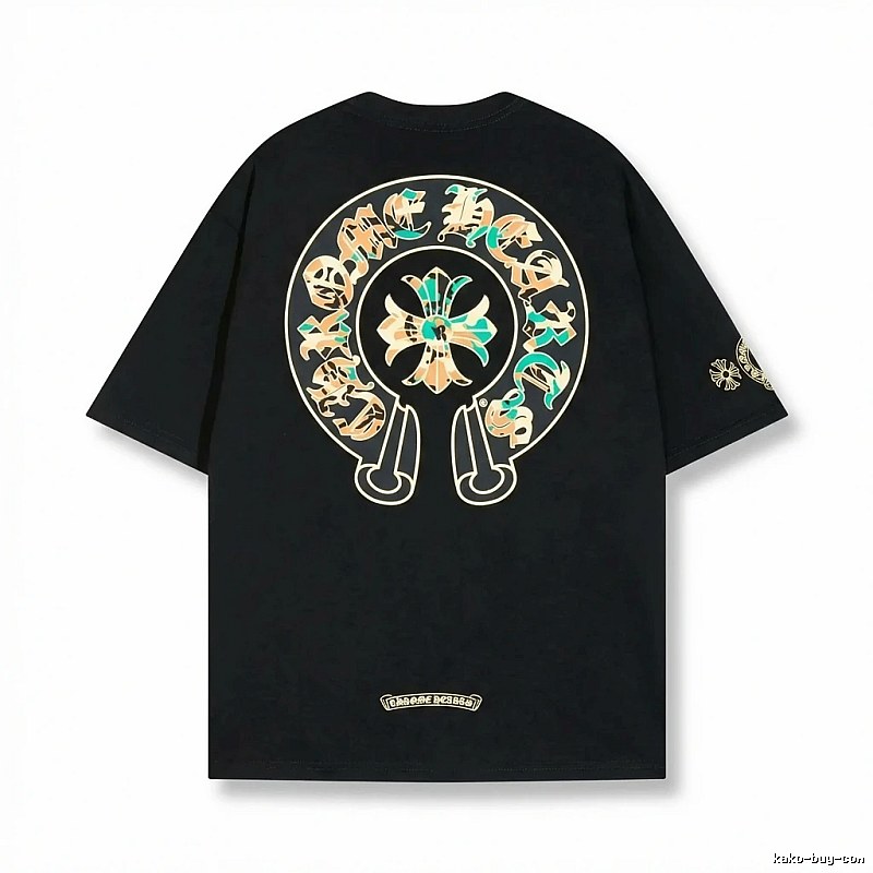 Chrome Hearts Retro Style Black T-shirt